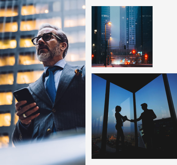 Business advisor in a modern city office