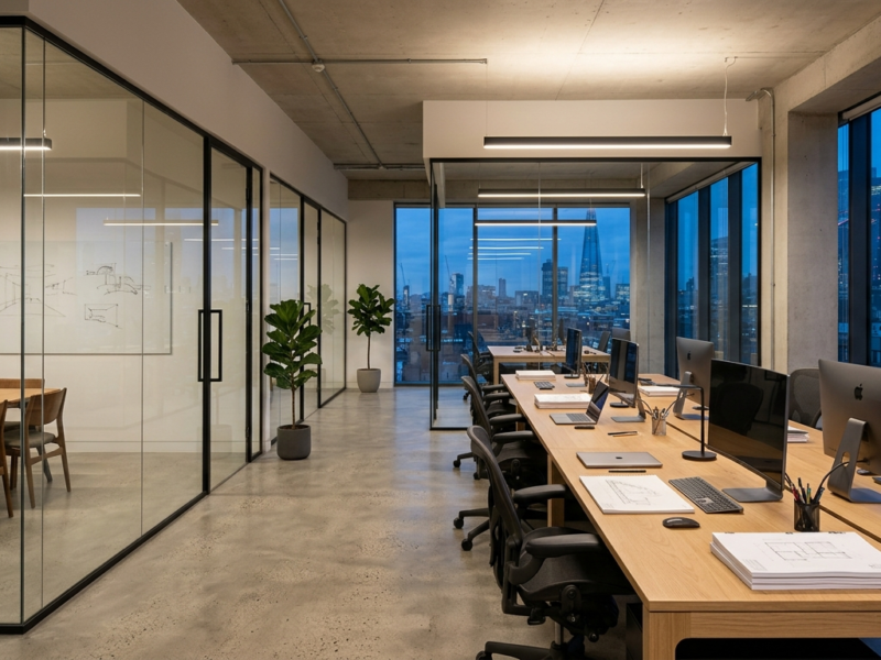 Modern office for business finance preparation